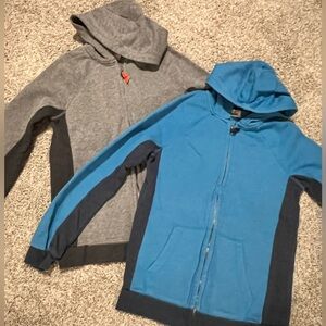 2 L (12/14) zip up hoodies
